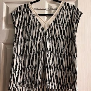 Gorgeous Express Blouse with sheer plunging V in back